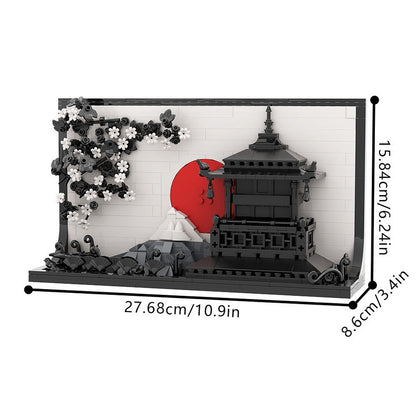 Japanese Art 3D Painting MOC Building Kit | Decorative Wall Display Model - 4