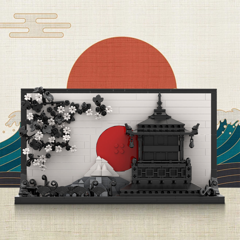 japanese art 3d paintings building set | lego compatible - 1