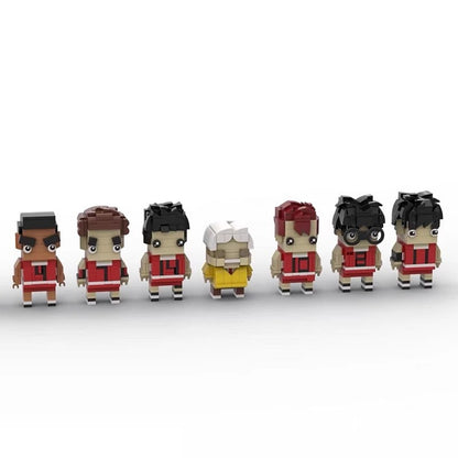 Japanese Basketball Anime Team BrickHeadz Building Kit | LEGO-Compatible MOC - 9