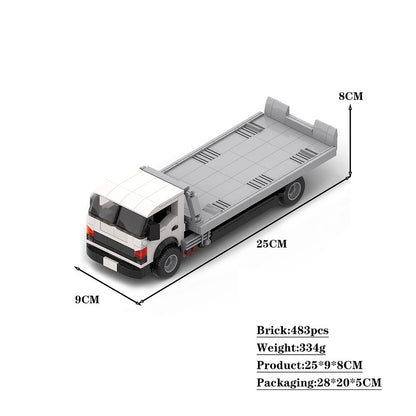 Japanese Flatbed Tow Truck Building Kit | LEGO-Compatible MOC - 4