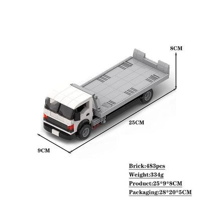 Japanese Flatbed Tow Truck MOC Building Kit | Recovery Vehicle - 4