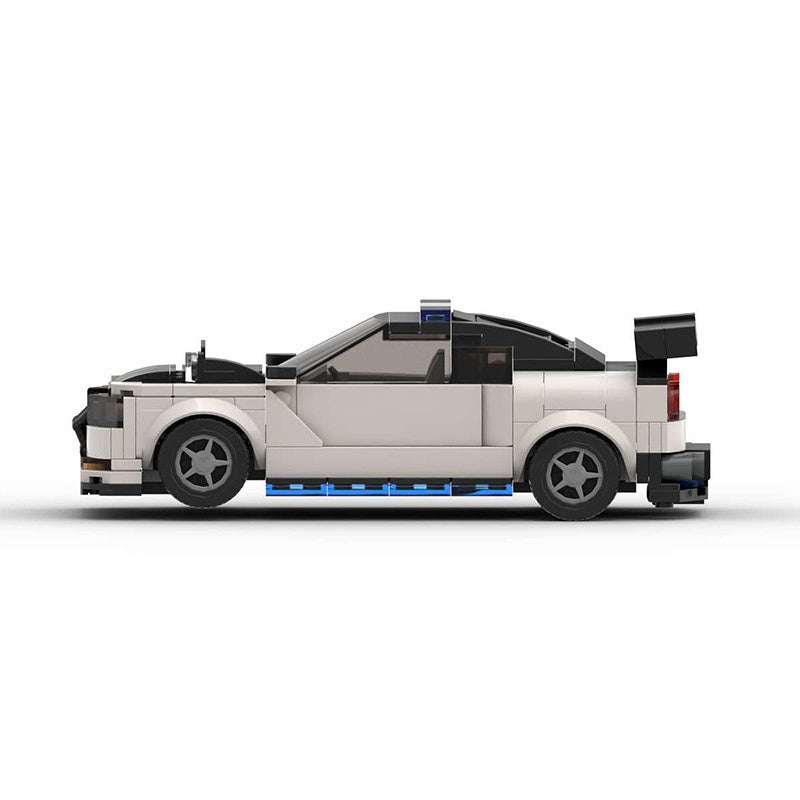 Japanese JDM Tuner R34 Skyline-Style Police Pursuit Car Building Kit | LEGO-Compatible MOC - 3
