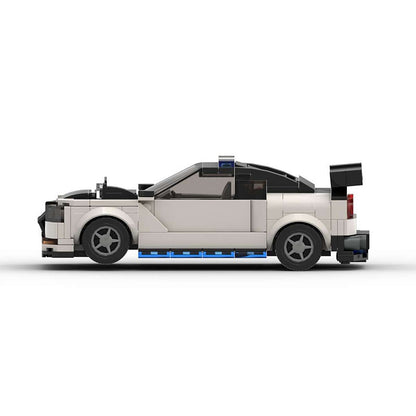 Japanese JDM Tuner R34 Skyline-Style Police Pursuit Car Building Kit | LEGO-Compatible MOC - 3