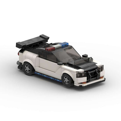 Japanese JDM Tuner R34 Skyline-Style Police Pursuit Car Building Kit | LEGO-Compatible MOC - 5