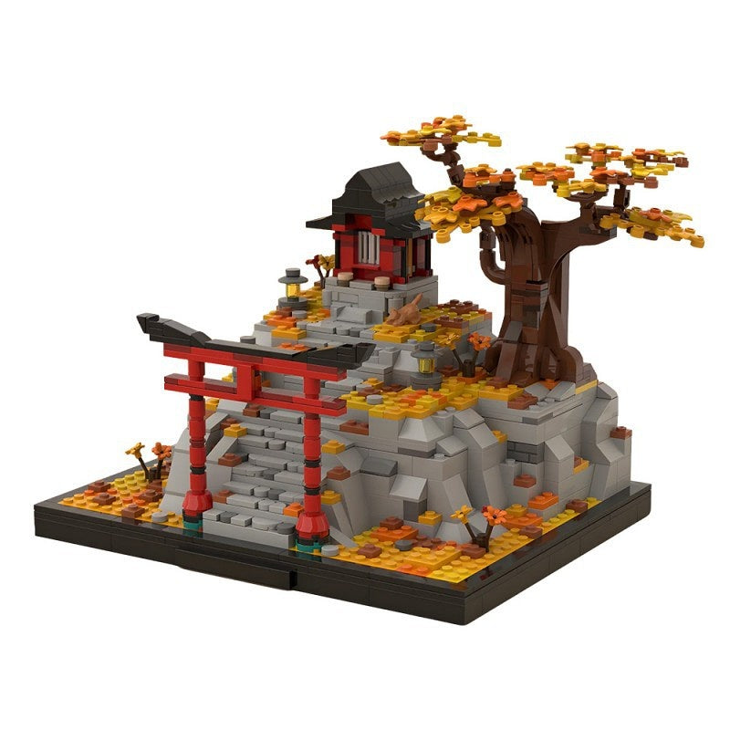 Japanese Mountain Shinto Shrine Autumn Torii Building Kit | LEGO-Compatible MOC - 1
