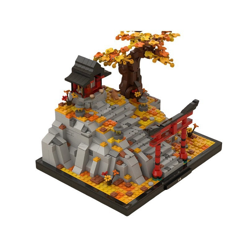 Japanese Mountain Shinto Shrine Autumn Torii Building Kit | LEGO-Compatible MOC - 2