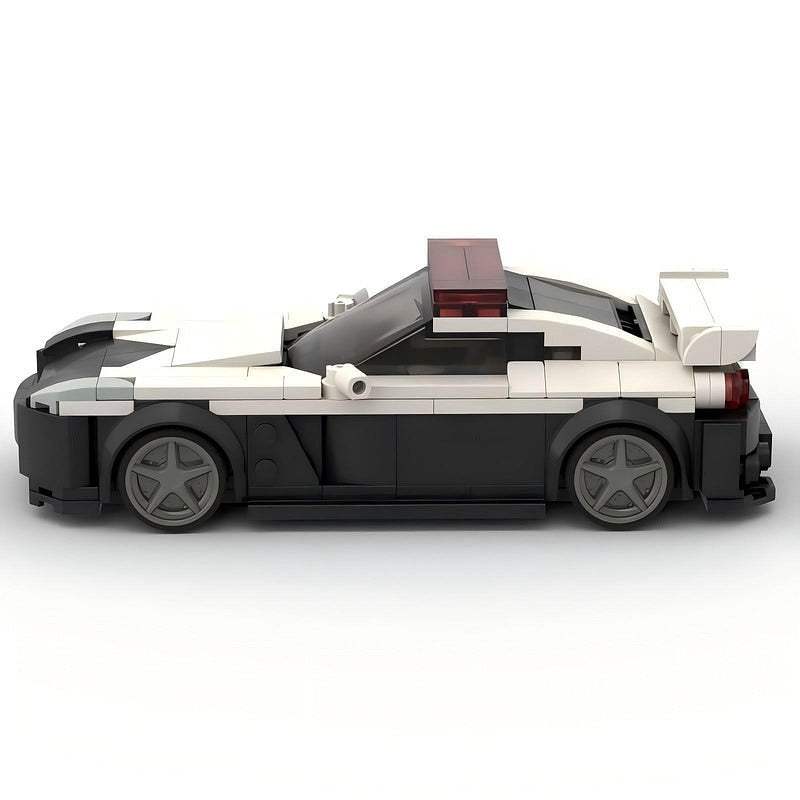 Japanese Turbo Sports Police Cruiser MOC Building Kit | Vehicle Model - 5