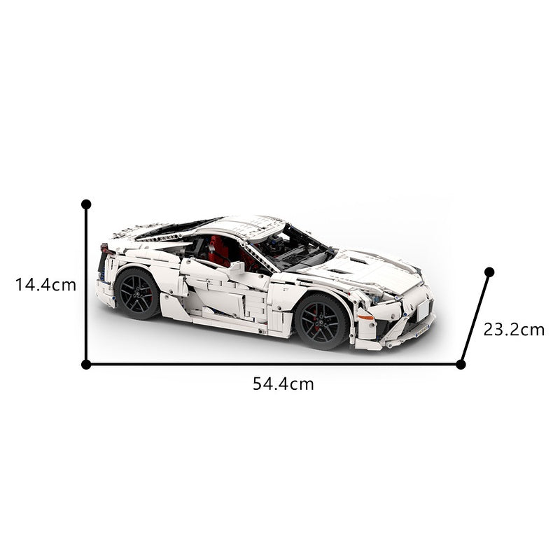 Japanese V10 Supercar Building Kit | 1:8 Scale | LEGO-Compatible MOC - 4