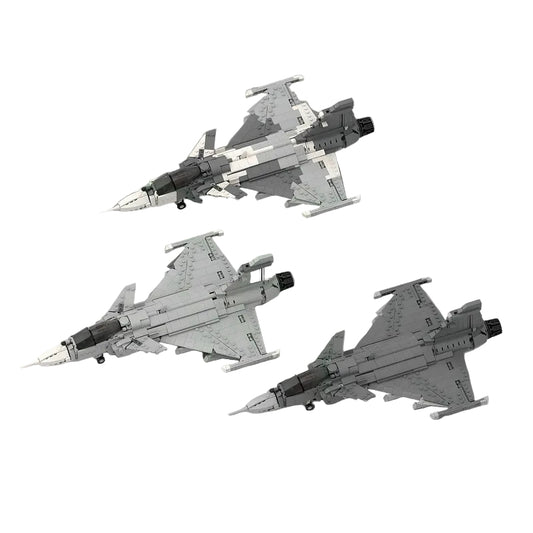 JAS-39 E Fighter Jet MOC Building Kit | 1:35 Scale - 1