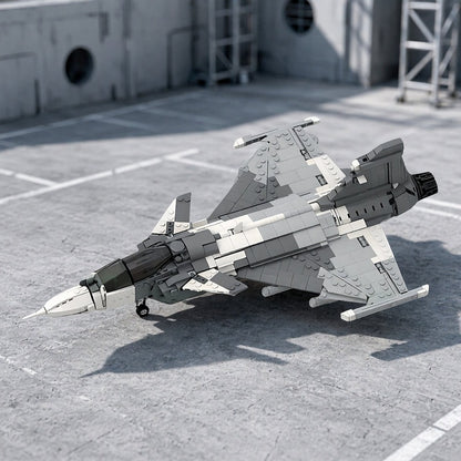 JAS-39 E Fighter Jet MOC Building Kit | 1:35 Scale - 8