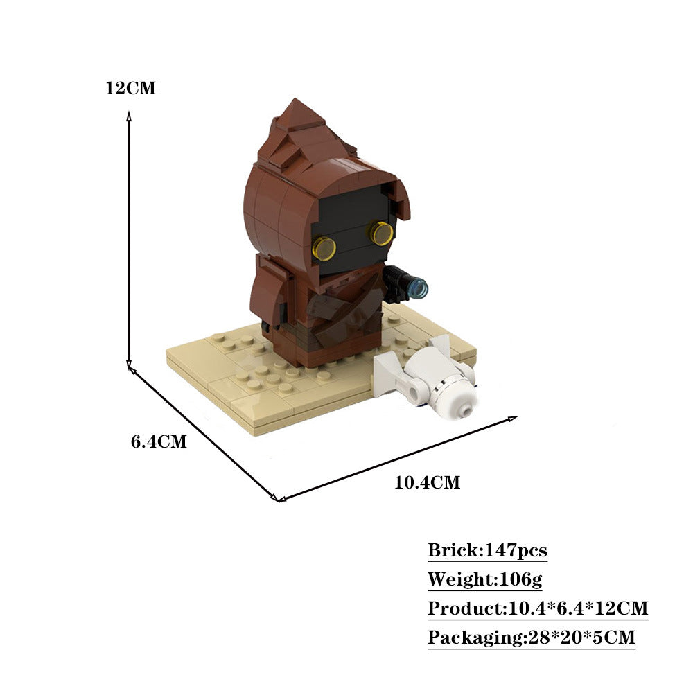 jawa brickheadz building set | star wars | moc-40585 - 3