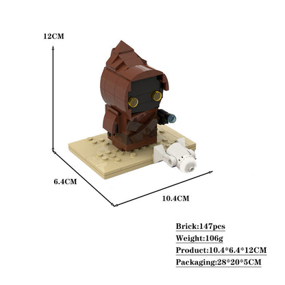 jawa brickheadz building set | star wars | moc-40585 - 3