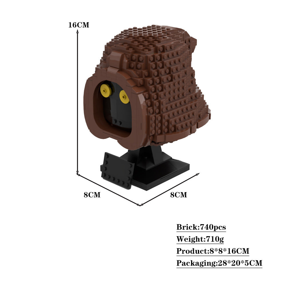 jawa bust helmet building set | star wars | moc-70376 - 2