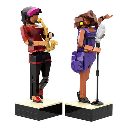 Jazz Club MOC Building Kit | Vintage Music Venue Display Model - 1