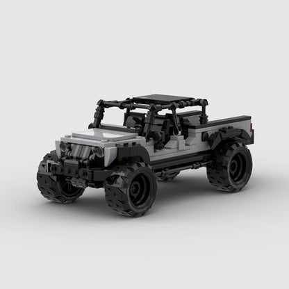 jeep ggladiator gray building set | 8 wide | moc-85483 - 1