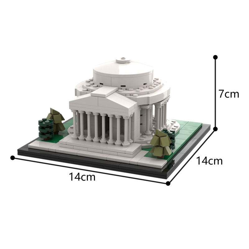 Jefferson Memorial Building Kit | LEGO-Compatible MOC - 3