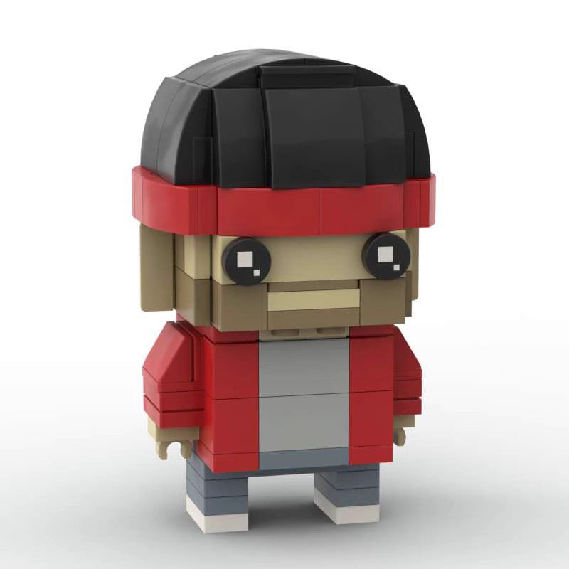 jesse pinkman red jacket brickheadz moc set | breaking bad | lego-compatible - 3