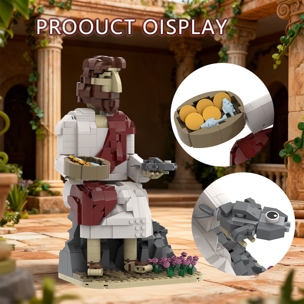 jesus feeds the multitude bible building kit | lego compatible moc - 5