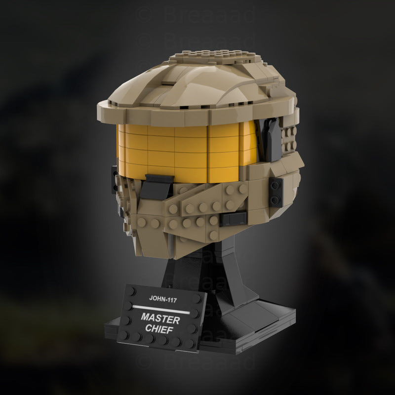 john-117 master chief helmet building set | halo | moc-92307 - 1