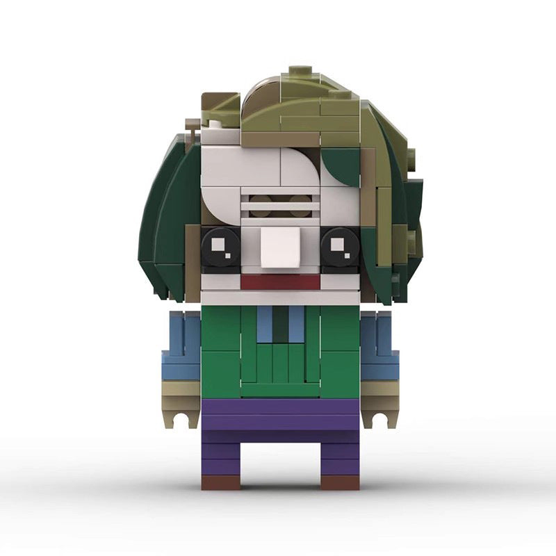 joker in short brickheadz building set | dc | lego-compatible - 4