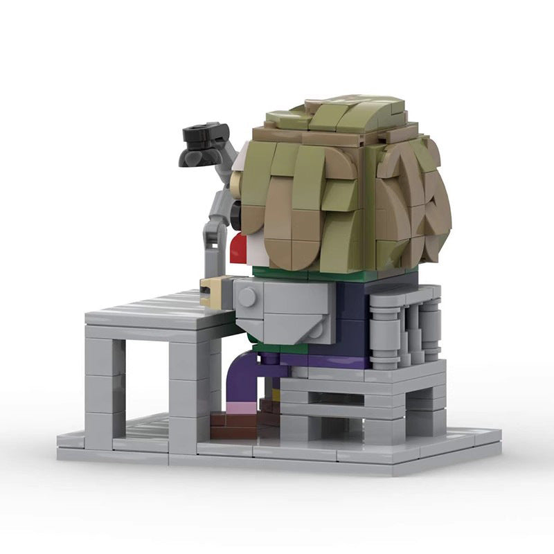 joker interrogation scene brickheadz moc | dc | lego-compatible set - 2