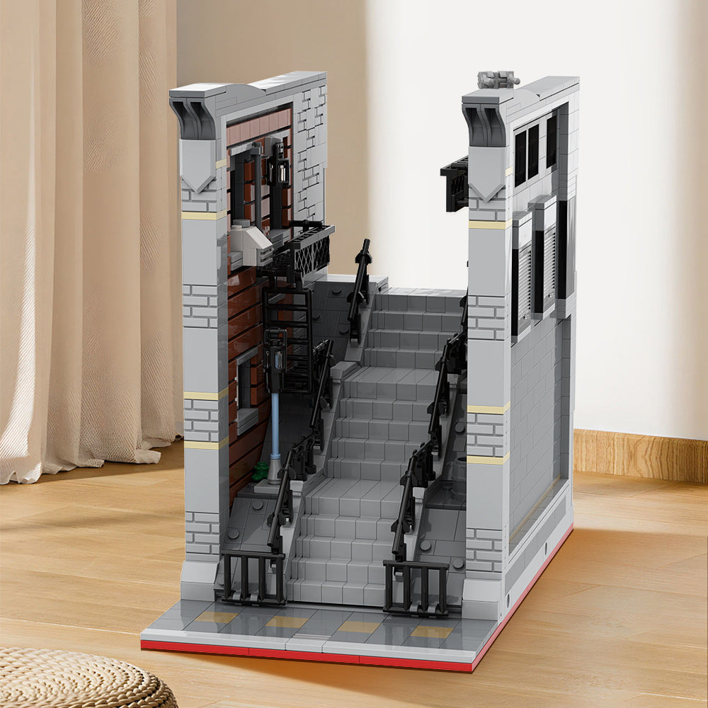 joker steps building set | dc movie scene | lego compatible - 1
