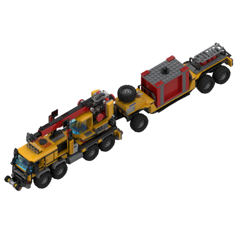 jungle cargo truck & trailer building set | moc-84156 - 3