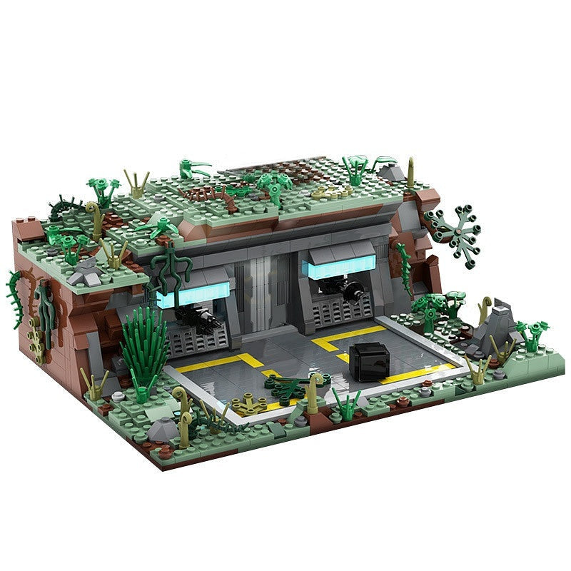 Jungle Planet Outpost MOC Building Kit | Sci-Fi Base Diorama - 3