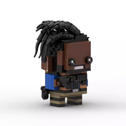 killmonger brickheadz building set | marvel | lego-compatible moc toy - 1