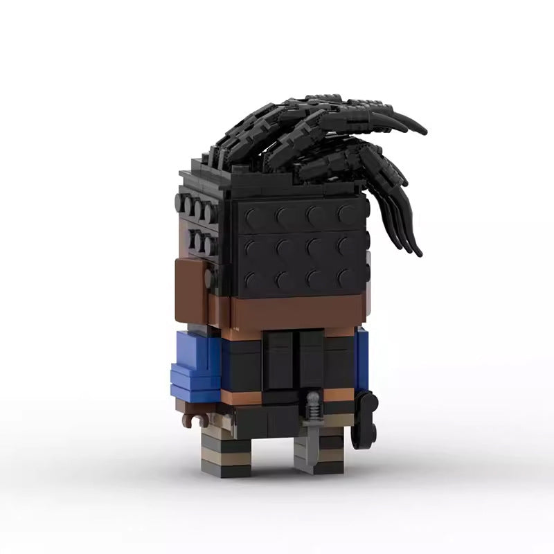killmonger brickheadz building set | marvel | lego-compatible moc toy - 2