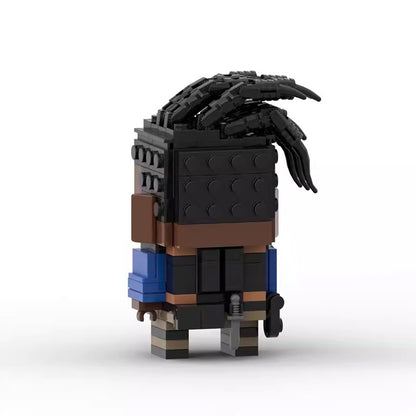killmonger brickheadz building set | marvel | lego-compatible moc toy - 2