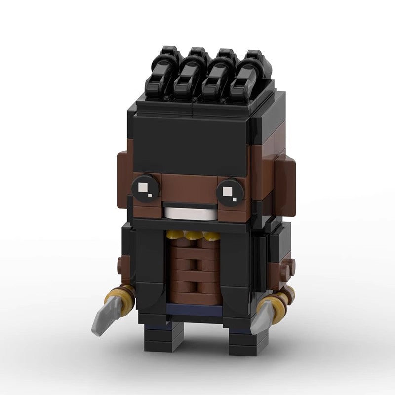 killmonger brickheadz building set | marvel | lego-compatible moc toy - 2