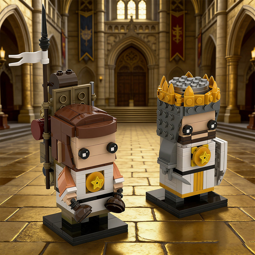 king arthur and patsy brickheadz building kit | monty python and the holy grail - 1