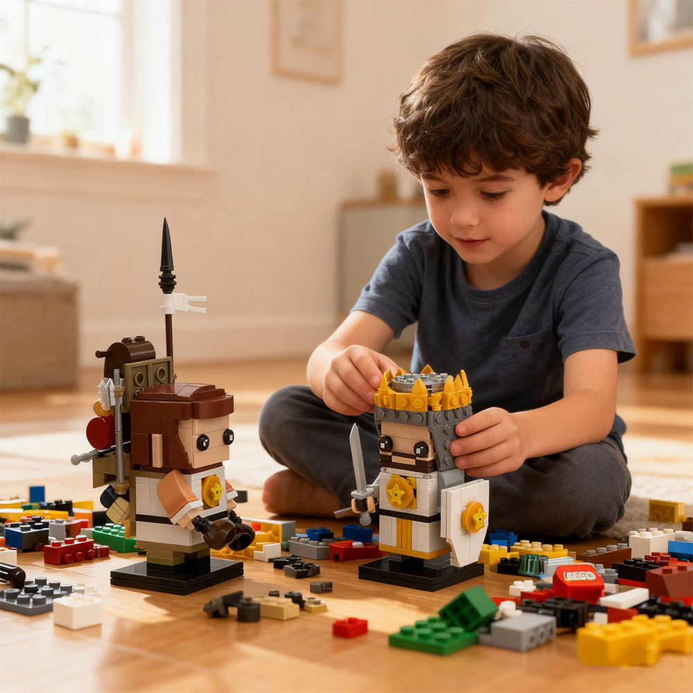 king arthur and patsy brickheadz building kit | monty python and the holy grail - 2