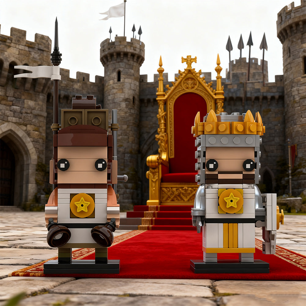 king arthur and patsy brickheadz building kit | monty python and the holy grail - 3