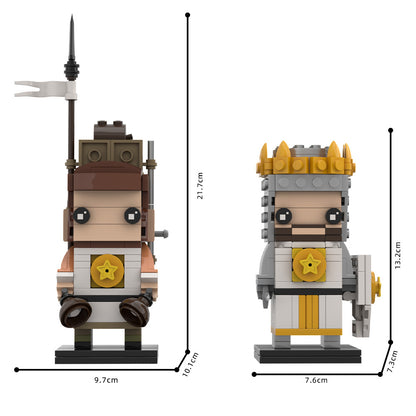 king arthur and patsy brickheadz building kit | monty python and the holy grail - 4