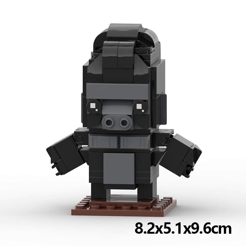 king kong brickheadz building set | lego-compatible moc toy kit - 5