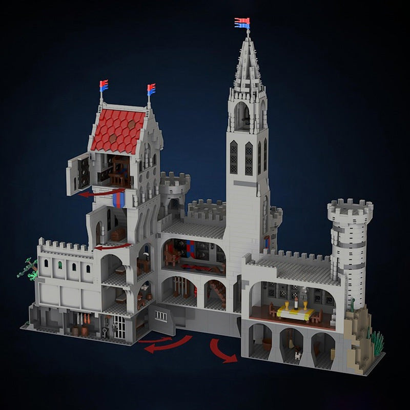 King's Castle MOC Building Kit | Medieval Royal Fortress Architecture - 4