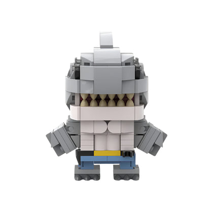 king shark brickheadz building set | dc comic | lego-compatible - 1