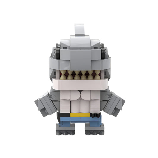 king shark brickheadz building set | dc comic | lego-compatible - 1
