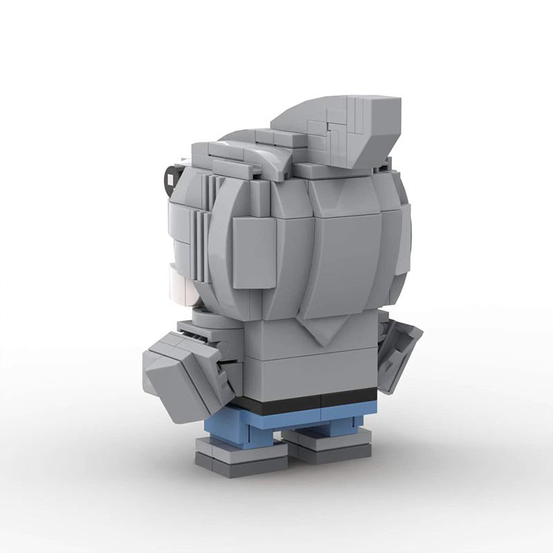 king shark brickheadz building set | dc comic | lego-compatible - 2