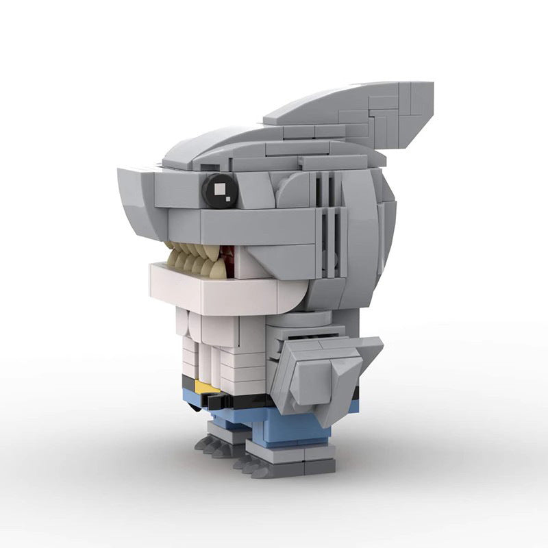 king shark brickheadz building set | dc comic | lego-compatible - 3