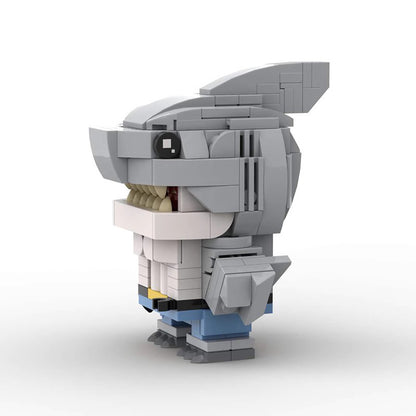 king shark brickheadz building set | dc comic | lego-compatible - 3