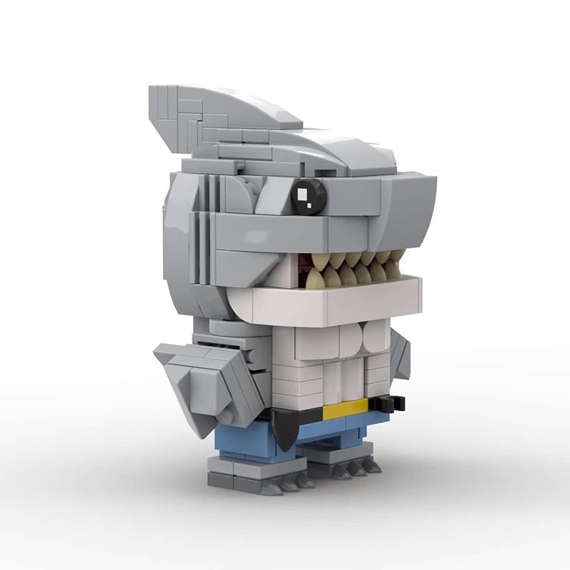king shark brickheadz building set | dc comic | lego-compatible - 5