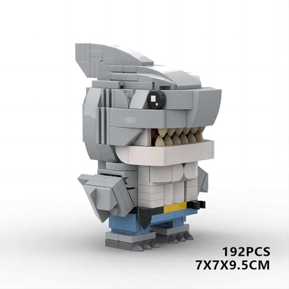 king shark brickheadz building set | dc comic | lego-compatible - 6