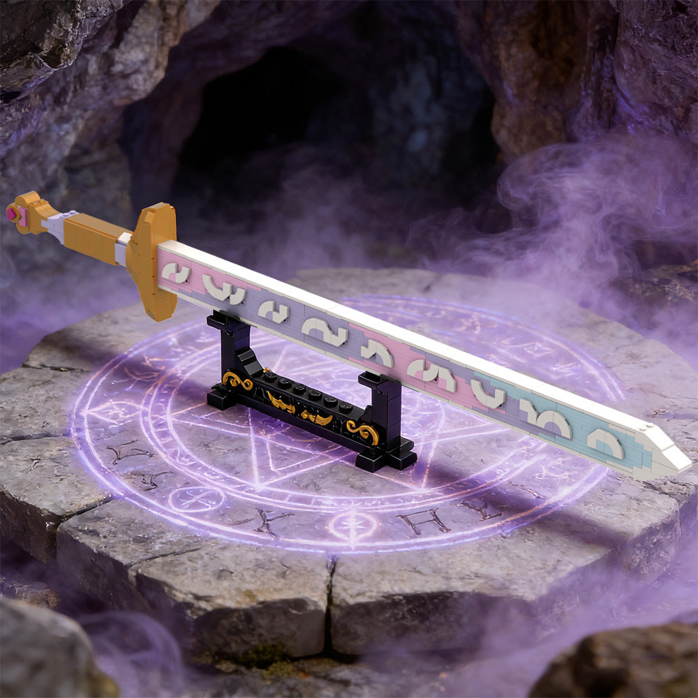 kpop demon hunters sword building kit | lego compatible moc - 1