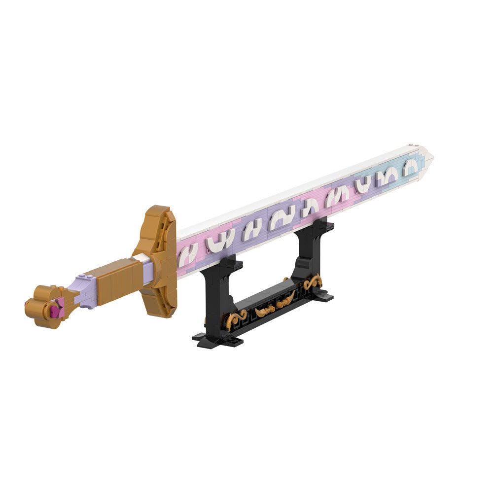 kpop demon hunters sword building kit | lego compatible moc - 4