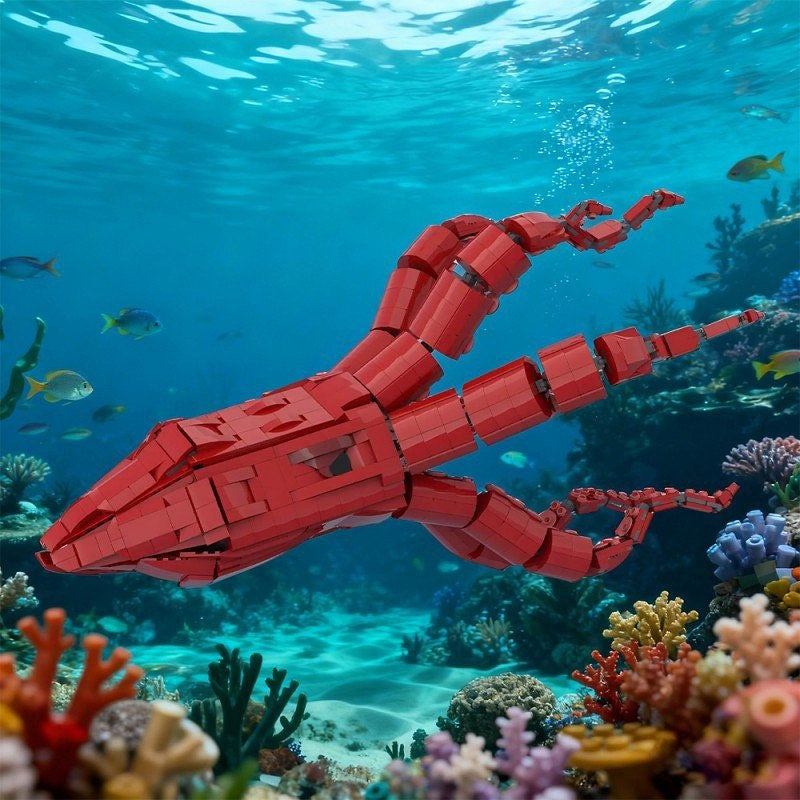 Kraken Attack MOC Sea Monster Building Kit | Fantasy Ocean Creature Mo ...