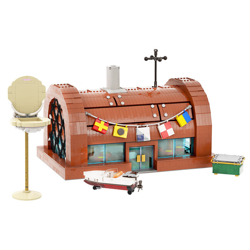 krusty krab building set | spongebob | moc-82378 - 2