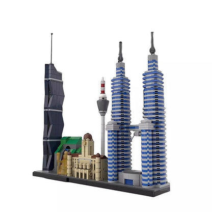 Kuala Lumpur Skyline Building Kit | LEGO-Compatible MOC - 1